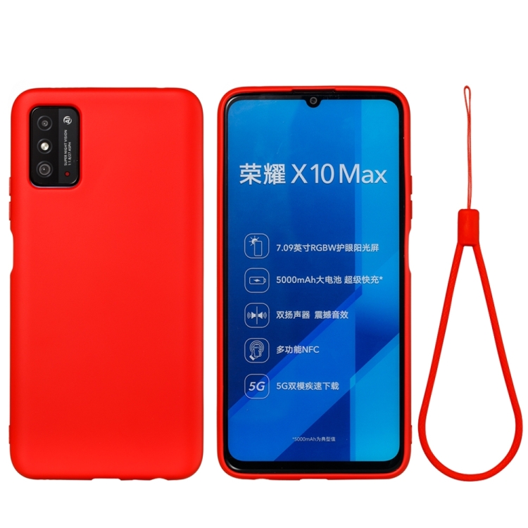 For Huawei Honor X Max Pure Color Liquid Silicone Shockproof Full