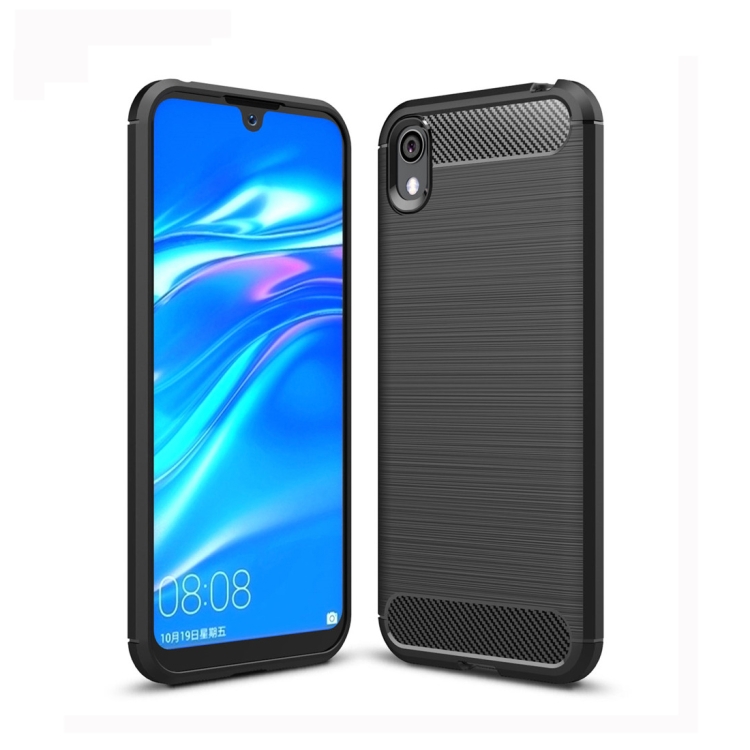 Brushed Texture Carbon Fiber Tpu Case For Huawei Honor S Black