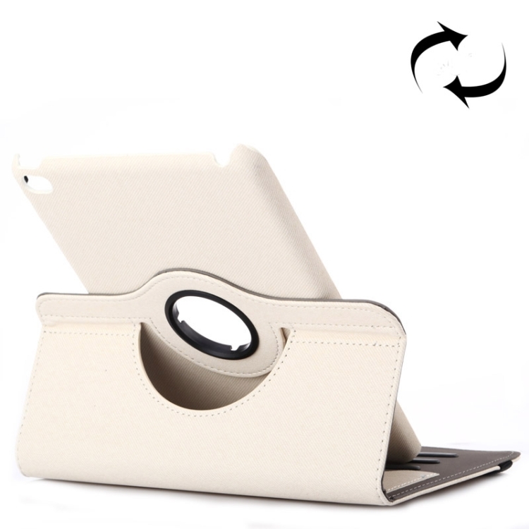 Cloth Texture Degree Rotating Smart Cover Leather Case With Holder