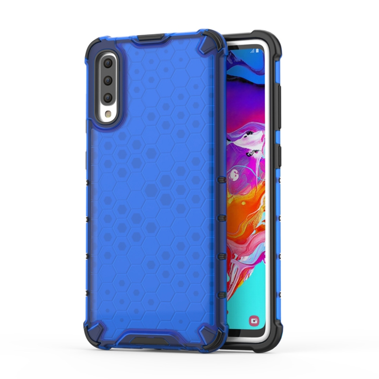 Shockproof Honeycomb Pc Tpu Case For Galaxy A Blue