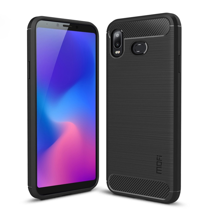 Funda De Tpu De Fibra De Carbono Con Textura Cepillada Mofi Para Galaxy