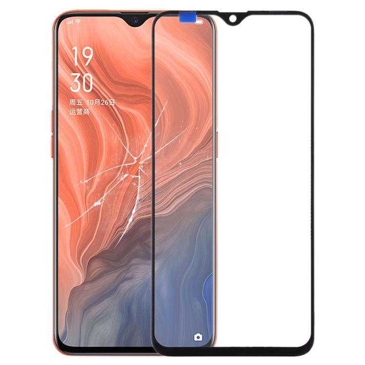 Para Tela Frontal OPPO Reno Z Lente De Vidro Externa Preta