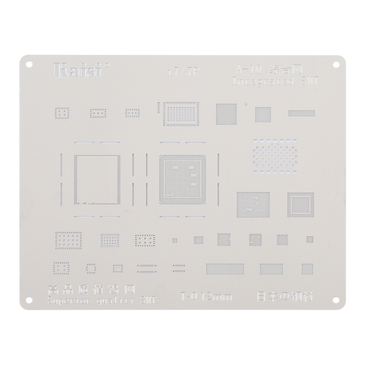 Kaisi A 10 IC Chip BGA Reballing Stencil Kits Set Tin Plate For IPhone