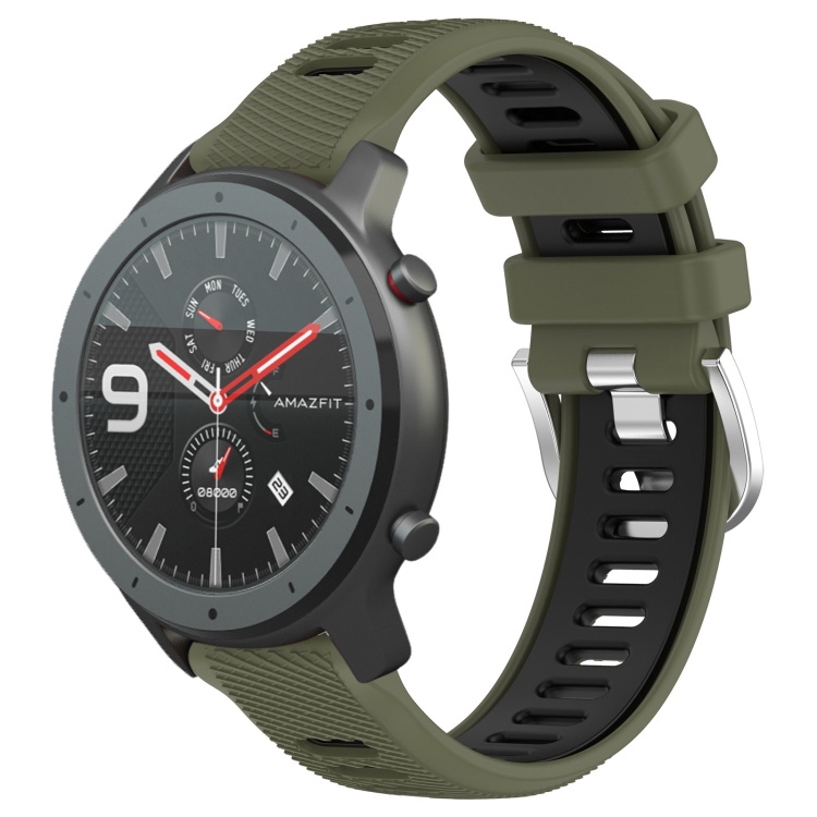 Para Amazfit GTR 47 Mm 22 Mm Textura Cruzada Correa De Reloj Con