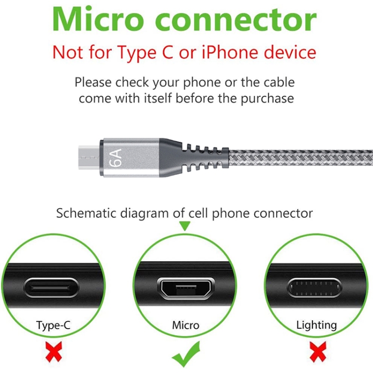 WEKOME WDC 169M Raython Series 6A USB To Micro USB Fast Charge Data