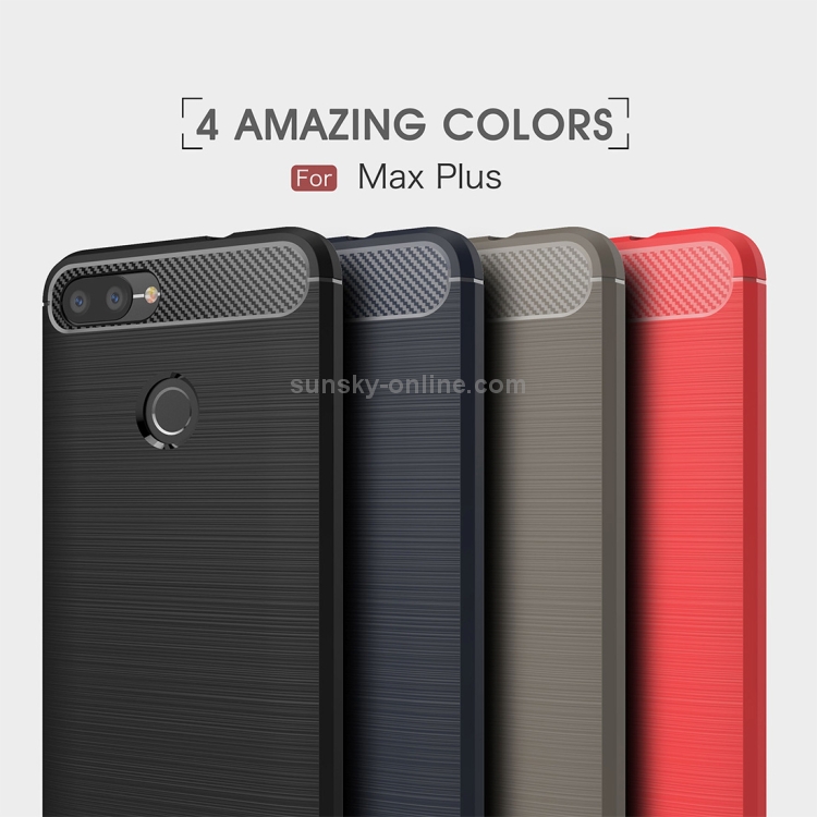 For Asus Zenfone Max Plus M Zb Tl Brushed Texture Carbon Fiber