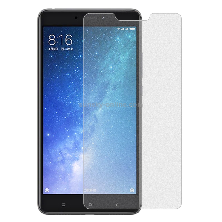 50 PCS Non Full Matte Frosted Tempered Glass Film For Xiaomi Mi Max 2