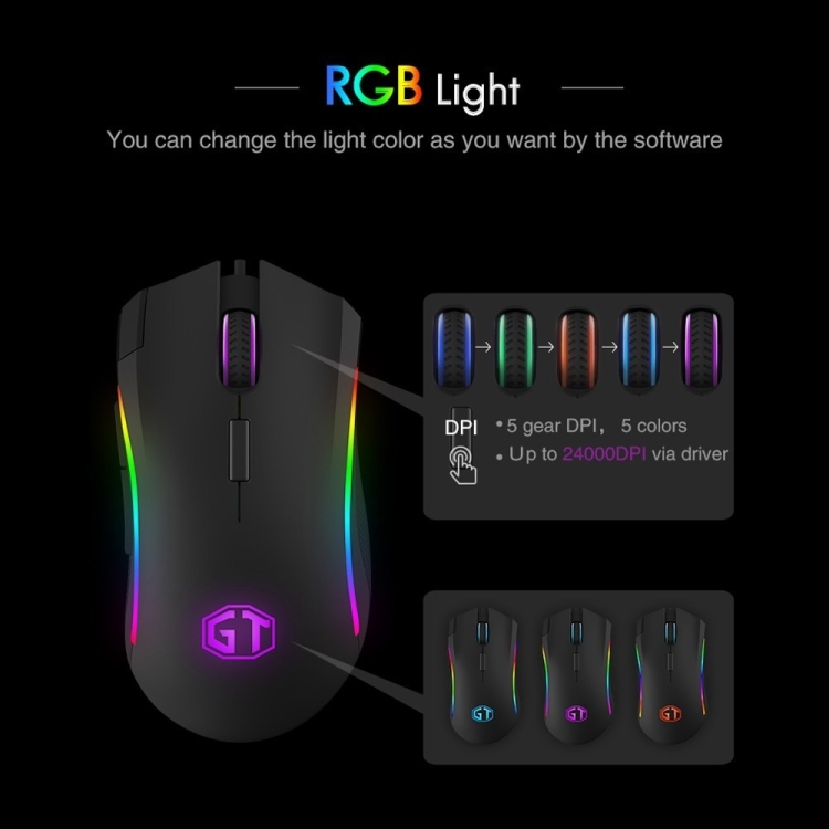 Delux M Pmw Sensor Dpi Fps Buttons Rgb Backlight