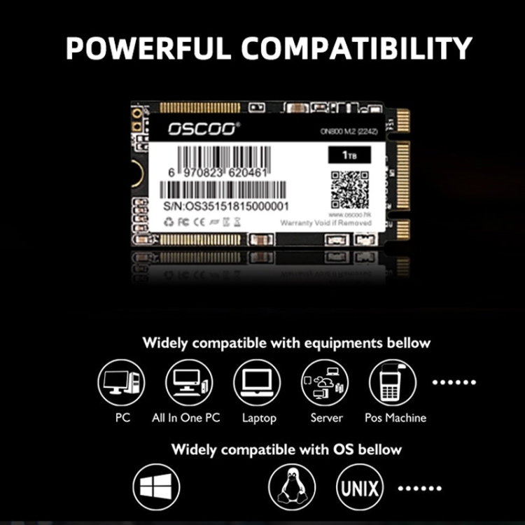 OSCOO ON800 M 2 2242 Computer SSD Solid State Drive Capacity 128GB