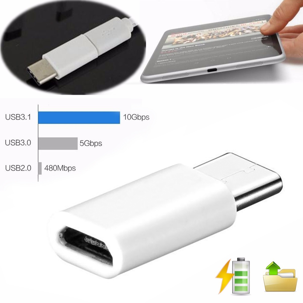 SUNSKY USB C Type C 3 1 Male To Micro USB Female Converter Adapter