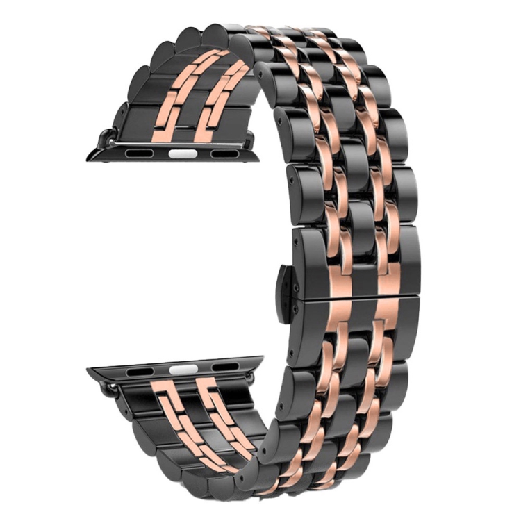 22mm Men Hidden Butterfly Buckle 7 Beads Stainless Steel Watch Band For Apple Watch 38mm(Black+Rose gold)
22mm Men Hidden Butterfly Buckle 7 Beads Stainless Steel Watch Band For Apple Watch 38mm(Black+Rose gold)