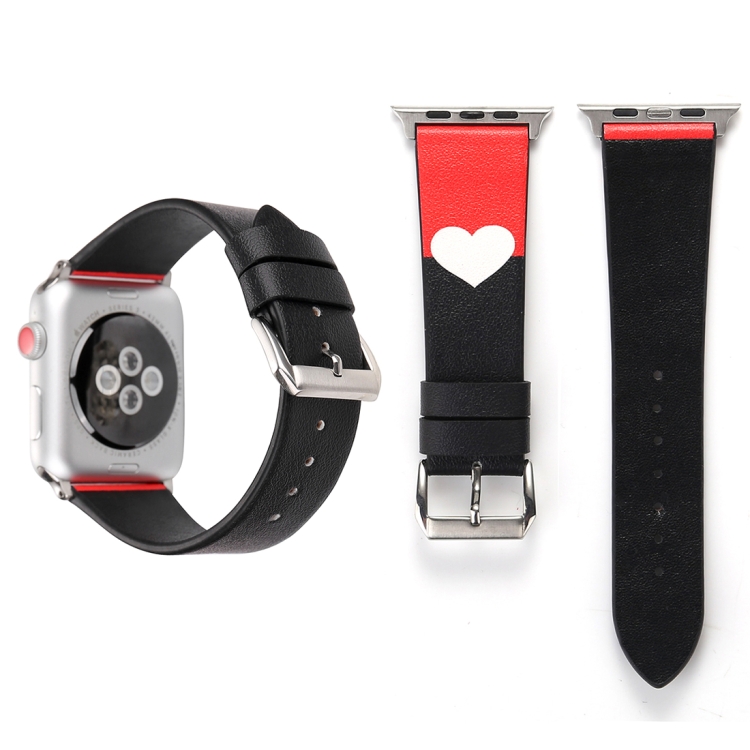 Fashion Simple Heart Pattern Genuine Leather Wrist Watch Band for Apple Watch Series 3 & 2 & 1 42mm
Fashion Simple Heart Pattern Genuine Leather Wrist Watch Band for Apple Watch Series 3 & 2 & 1 42mm