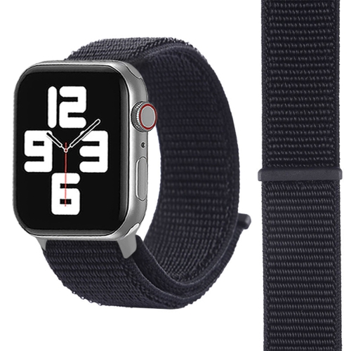 

Simple Fashion Nylon Watch Band for Apple Watch Ultra 49mm&Watch Ultra 2 49mm / Series 9&8&7 45mm / SE 3&SE 2&6&SE&5&4 44mm / 3&2&1 42mm, with Magic Stick(Black)