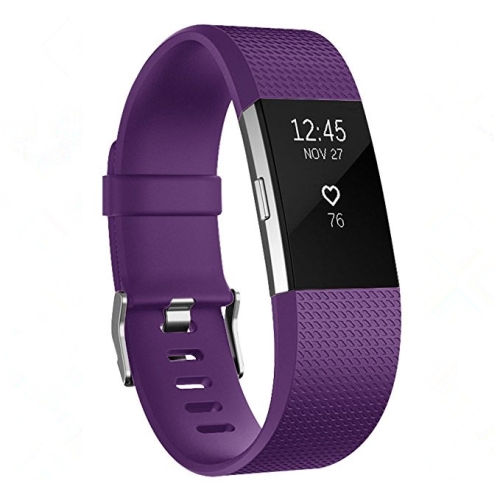 

Square Pattern Adjustable Sport Watch Band for FITBIT Charge 2, Size: S, 10.5x8.5cm(Purple)