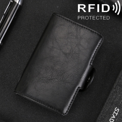 X-7 Antimagnetic RFID Multi-functional Aluminum Crazy Horse Texture Leather Card Bag Wallet(Black)
X-7 Antimagnetic RFID Multi-functional Aluminum Crazy Horse Texture Leather Card Bag Wallet(Black)