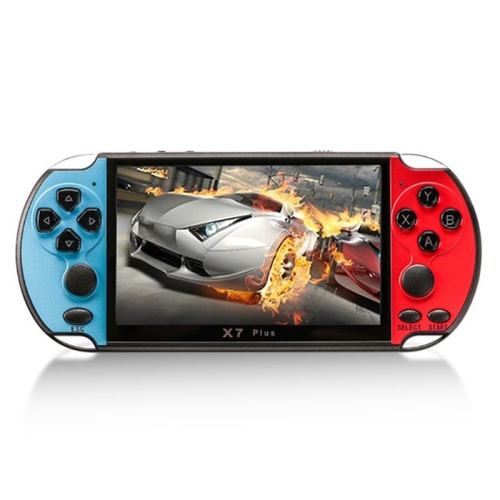 

X7 Plus Retro Classic Games Handheld Game Console with 5.1 inch HD Screen & 8G Memory, Support MP4 / ebook(Blue + Red)
