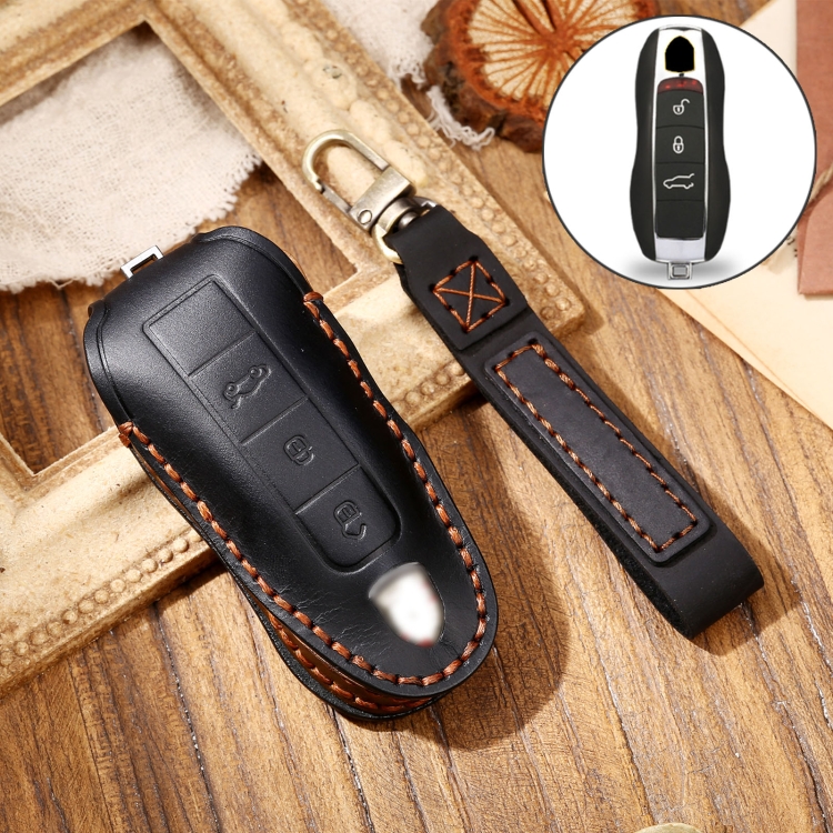 Hallmo Car Cowhide Leather Key Protective Cover Key Case for Porsche Macan 718 2021 A Style (Black)
Hallmo Car Cowhide Leather Key Protective Cover Key Case for Porsche Macan 718 2021 A Style (Black)