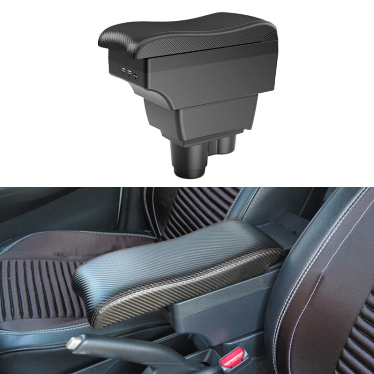 Car Center Armrest Box Curved Double Layer 7USB Carbon Fiber Leather Type for Renault Duster 2019 (Black)
Car Center Armrest Box Curved Double Layer 7USB Carbon Fiber Leather Type for Renault Duster 2019 (Black)