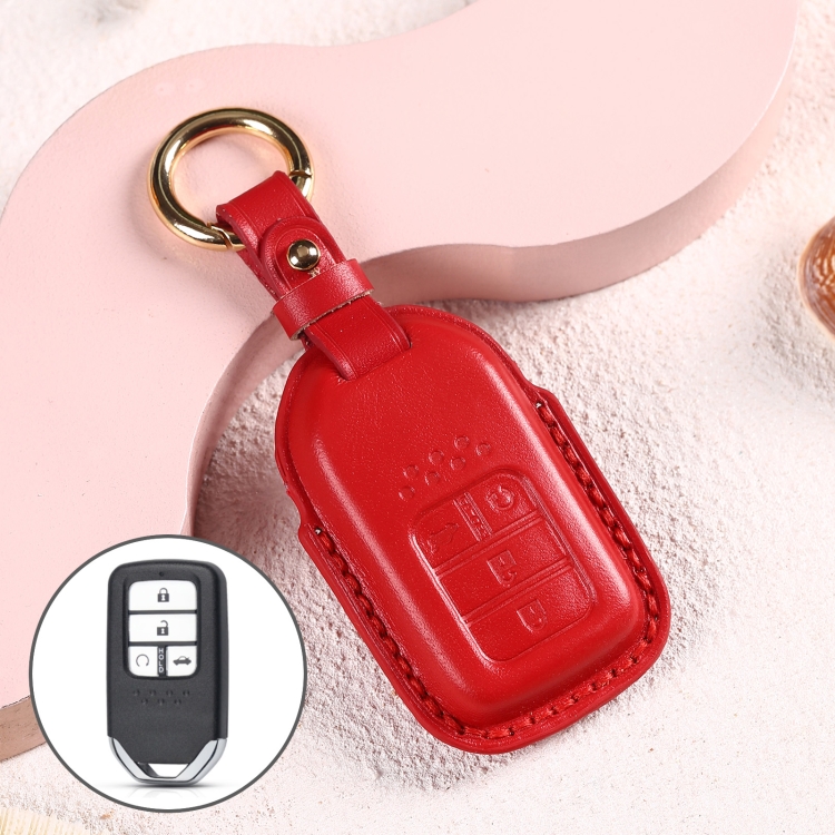 Car Female Style Cowhide Leather Key Protective Cover for Honda 4-button Start, without Bow (Red)
Car Female Style Cowhide Leather Key Protective Cover for Honda 4-button Start, without Bow (Red)