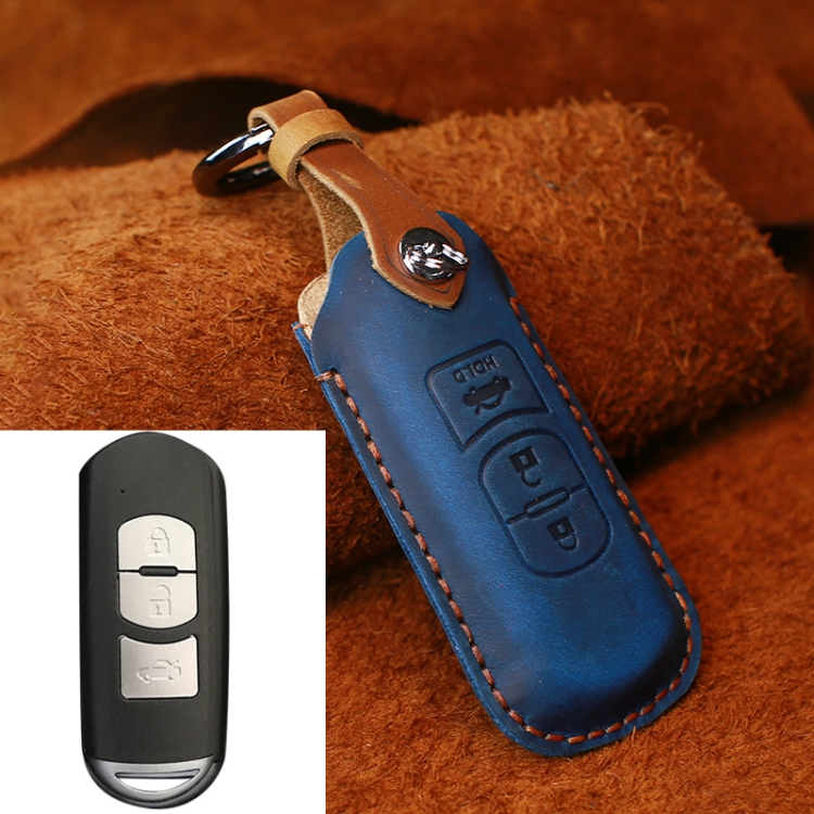 For Mazda Old Style Car Cowhide Leather Key Protective Cover Key Case, Three Keys Version (Blue)
For Mazda Old Style Car Cowhide Leather Key Protective Cover Key Case, Three Keys Version (Blue)