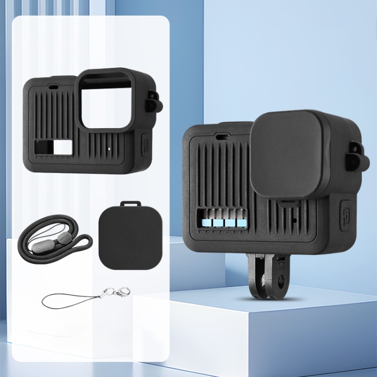 For GoPro HERO 2024 Silicone Protective Case with Wrist Strap & Lens Cover (Black)
For GoPro HERO 2024 Silicone Protective Case with Wrist Strap & Lens Cover (Black)