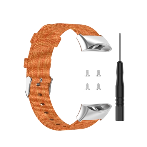

For Garmin Forerunner 45 / 45S / Swim 2 Universal Nylon Canvas Watch Band(Orange)