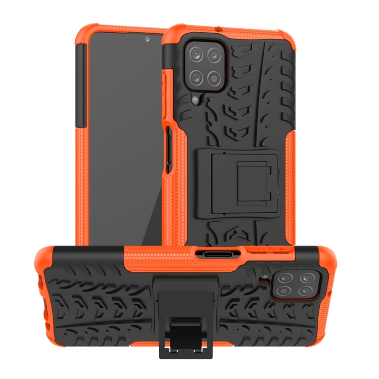 For Samsung Galaxy A12 5G Tire Texture Shockproof TPU+PC Protective Case with Holder(Orange)
For Samsung Galaxy A12 5G Tire Texture Shockproof TPU+PC Protective Case with Holder(Orange)