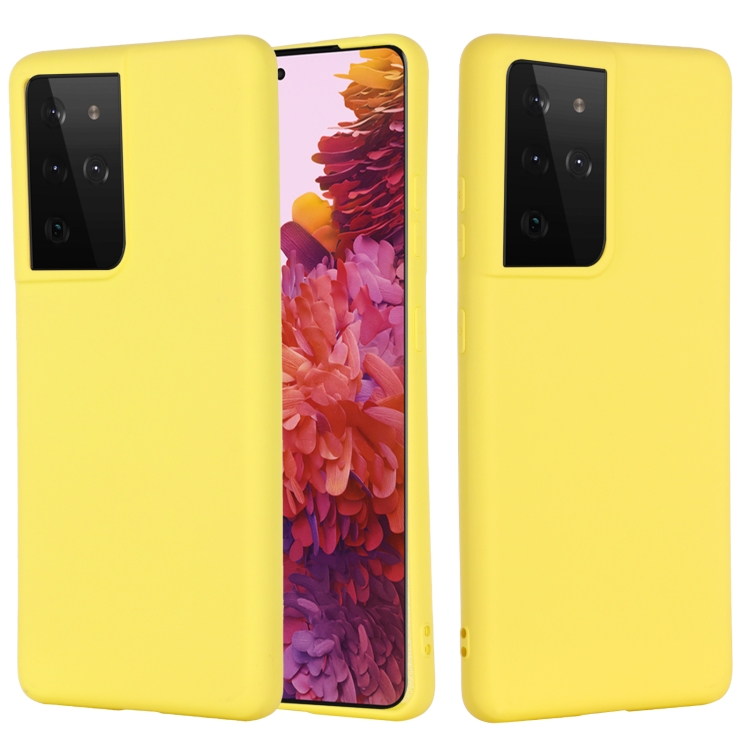 For Samsung Galaxy S21 Ultra 5G Pure Color Liquid Silicone Shockproof Full Coverage Case(Yellow)
For Samsung Galaxy S21 Ultra 5G Pure Color Liquid Silicone Shockproof Full Coverage Case(Yellow)