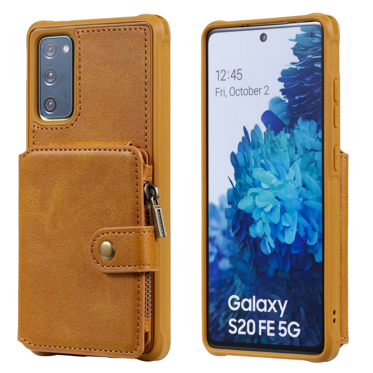 Zipper Shockproof Protective Case with Card Slots & Bracket & Photo Holder & Wallet Function For Samsung Galaxy S20 FE 5G(Brown)
Zipper Shockproof Protective Case with Card Slots & Bracket & Photo Holder & Wallet Function For Samsung Galaxy S20 FE 5G(Brown)