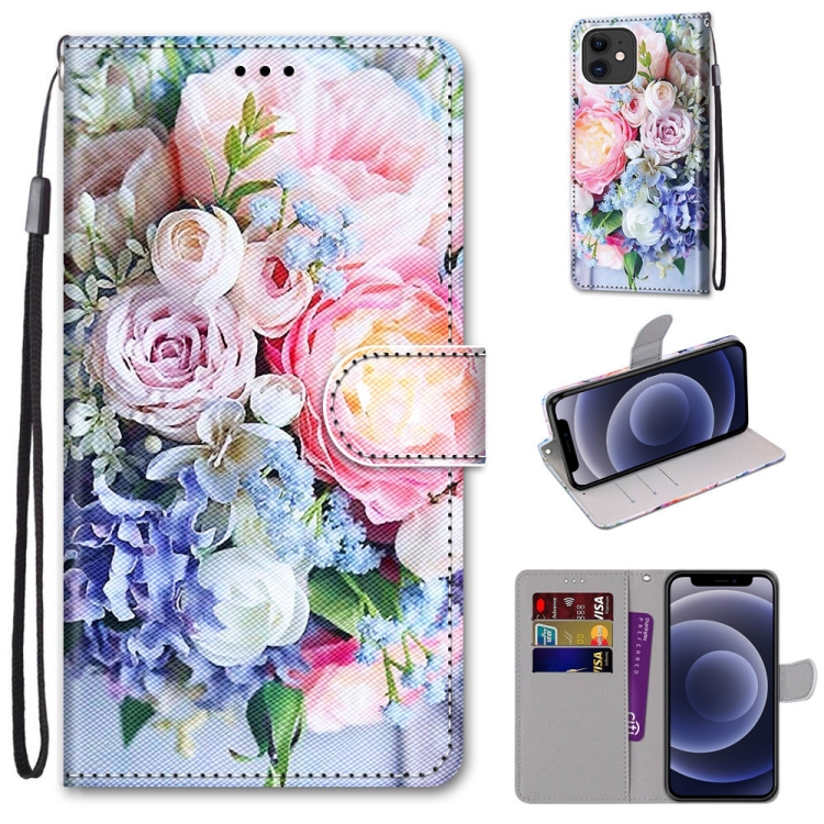 For iPhone 12 mini Coloured Drawing Cross Texture Horizontal Flip PU Leather Case with Holder & Card Slots & Wallet & Lanyard (Light Pink Bouquet)
For iPhone 12 mini Coloured Drawing Cross Texture Horizontal Flip PU Leather Case with Holder & Card Slots & Wallet & Lanyard (Light Pink Bouquet)