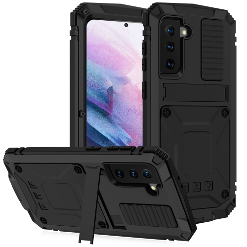 For Samsung Galaxy S21+ 5G R-JUST Shockproof Waterproof Dust-proof Metal + Silicone Protective Case with Holder(Black)
For Samsung Galaxy S21+ 5G R-JUST Shockproof Waterproof Dust-proof Metal + Silicone Protective Case with Holder(Black)