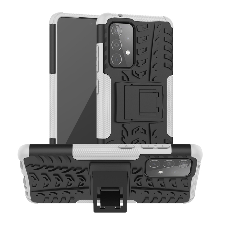 For Samsung Galaxy A52 5G / 4G Tire Texture Shockproof TPU+PC Protective Case with Holder(White)
For Samsung Galaxy A52 5G / 4G Tire Texture Shockproof TPU+PC Protective Case with Holder(White)