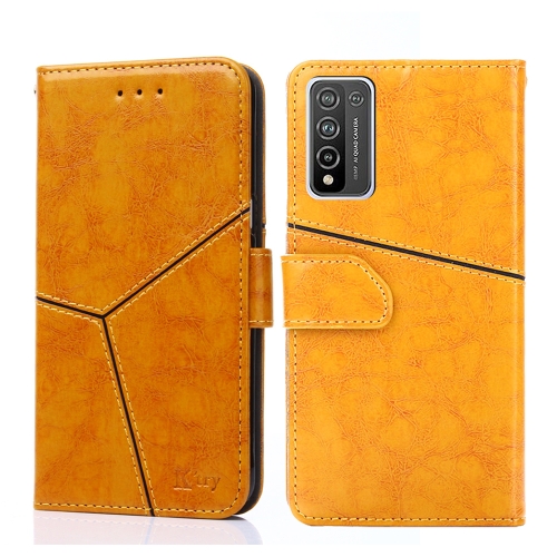 สำหรบ Huawei Honor 10X Lite Geometric Stitching Horizontal Flip TPU