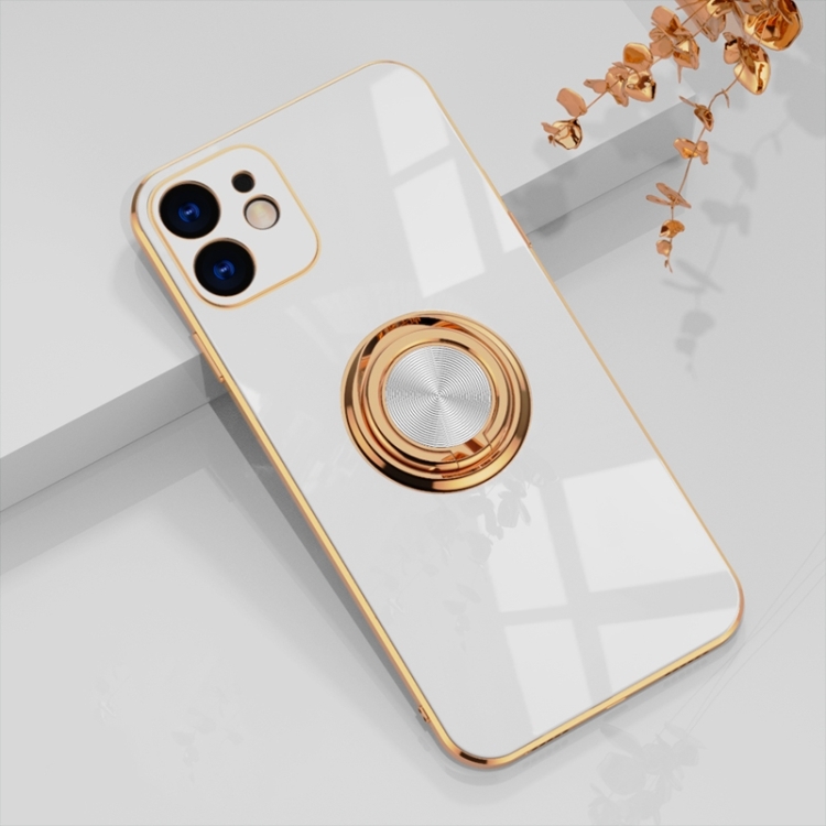 6D Electroplating Full Coverage Silicone Protective Case with Magnetic Ring Holder For iPhone 11(White)
6D Electroplating Full Coverage Silicone Protective Case with Magnetic Ring Holder For iPhone 11(White)