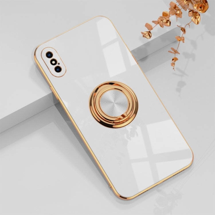 6D Electroplating Full Coverage Silicone Protective Case with Magnetic Ring Holder For iPhone XS / X(White)
6D Electroplating Full Coverage Silicone Protective Case with Magnetic Ring Holder For iPhone XS / X(White)