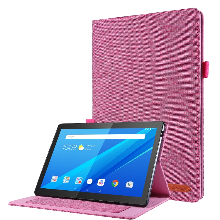 For Lenovo Tab P10 Horizontal Flip TPU + Fabric PU Leather Protective Case with Name Card Clip(Rose Red)
For Lenovo Tab P10 Horizontal Flip TPU + Fabric PU Leather Protective Case with Name Card Clip(Rose Red)