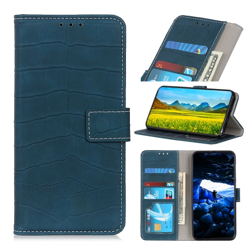 

For Motorola Moto G30 / G20 / G10 4G / Lenovo K13 Pro / K13 Note Crocodile Texture Horizontal Flip Leather Case with Holder & Card Slots & Wallet(Dark Green)