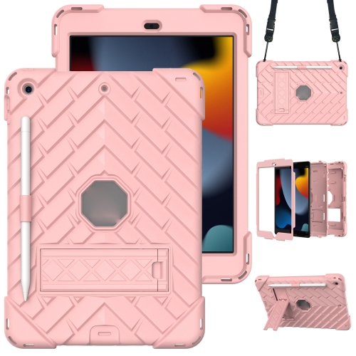 For iPad 10.2 2021 / 2020 / 2019 Shockproof Rhombus Robot PC + Silicone Protective Case with Holder & Shoulder Strap(Rose Gold)
For iPad 10.2 2021 / 2020 / 2019 Shockproof Rhombus Robot PC + Silicone Protective Case with Holder & Shoulder Strap(Rose Gold)