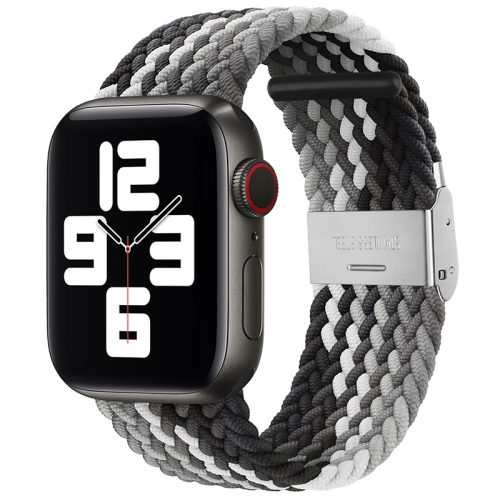 

Braided + Stainless Steel Watch Band For Apple Watch Ultra 49mm&Watch Ultra 2 49mm / Series 9&8&7 45mm / SE 3&SE 2&6&SE&5&4 44mm / 3&2&1 42mm(Black Color)
