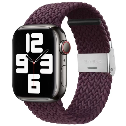 

Braided + Stainless Steel Watch Band For Apple Watch Ultra 49mm&Watch Ultra 2 49mm / Series 9&8&7 45mm / SE 3&SE 2&6&SE&5&4 44mm / 3&2&1 42mm (Crimson Cherry)