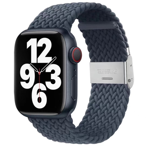 

Braided + Stainless Steel Watch Band For Apple Watch Ultra 49mm&Watch Ultra 2 49mm / Series 9&8&7 45mm / SE 3&SE 2&6&SE&5&4 44mm / 3&2&1 42mm (Deep Blue)