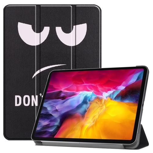 

For iPad Pro 11 2022 / 2021 Colored Drawing Horizontal Flip PC + PU Leather Tablet Case with Three-folding Holder & Sleep / Wake-up Function(Big Eye ME)