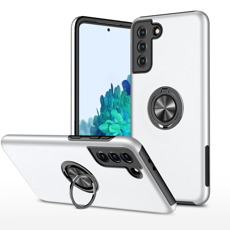 For Samsung Galaxy S21+ 5G PC + TPU Shockproof Magnetic Protective Case with Invisible Ring Holder(Silver) 
For Samsung Galaxy S21+ 5G PC + TPU Shockproof Magnetic Protective Case with Invisible Ring Holder(Silver)