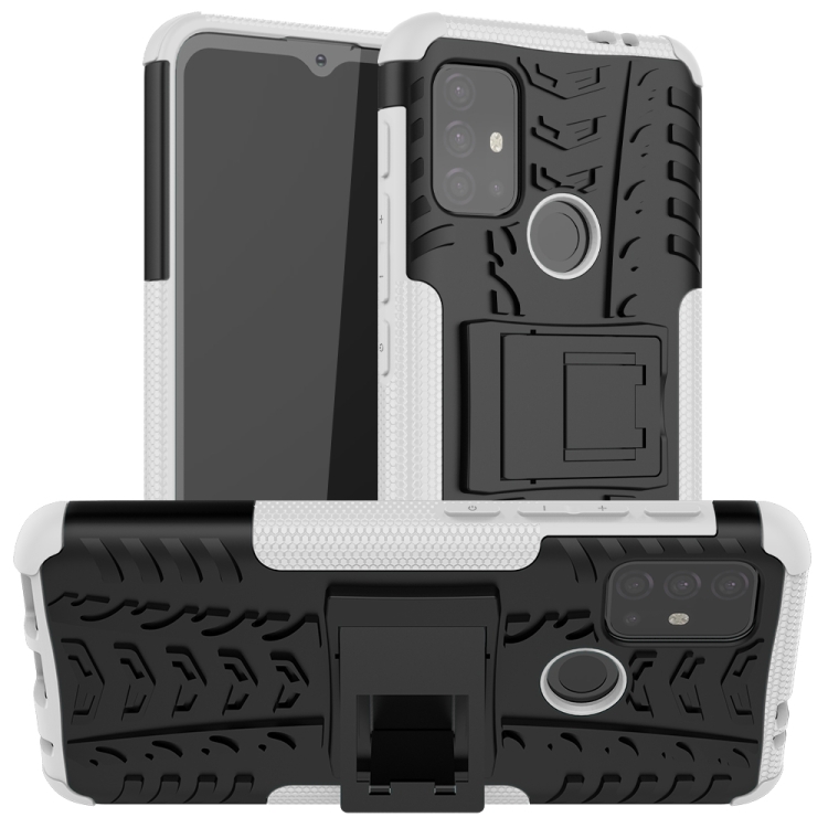 For Motorola Moto G30 Tire Texture Shockproof TPU+PC Protective Case with Holder(White)
For Motorola Moto G30 Tire Texture Shockproof TPU+PC Protective Case with Holder(White)