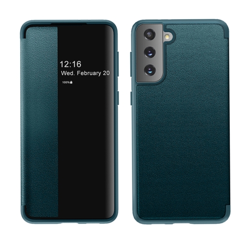 For Samsung Galaxy S21+ 5G Magnetic Side Window View Shockproof Horizontal Flip Leather Case(Green)
For Samsung Galaxy S21+ 5G Magnetic Side Window View Shockproof Horizontal Flip Leather Case(Green)