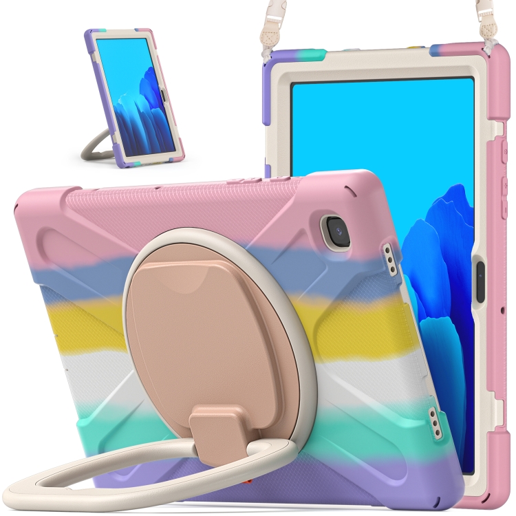 For Samsung Galaxy Tab A7 10.4 (2020) T500 / T505 Silicone + PC Protective Case with Holder & Shoulder Strap(Colorful Pink)
For Samsung Galaxy Tab A7 10.4 (2020) T500 / T505 Silicone + PC Protective Case with Holder & Shoulder Strap(Colorful Pink)