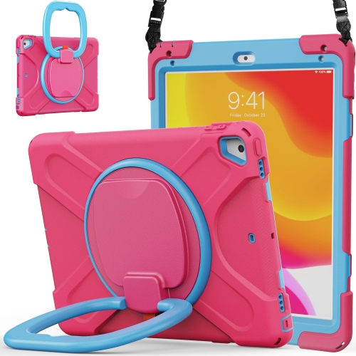 For iPad 9.7 inch (2018/2017) Silicone + PC Protective Case with Holder & Shoulder Strap(Rose red+Blue)
For iPad 9.7 inch (2018/2017) Silicone + PC Protective Case with Holder & Shoulder Strap(Rose red+Blue)