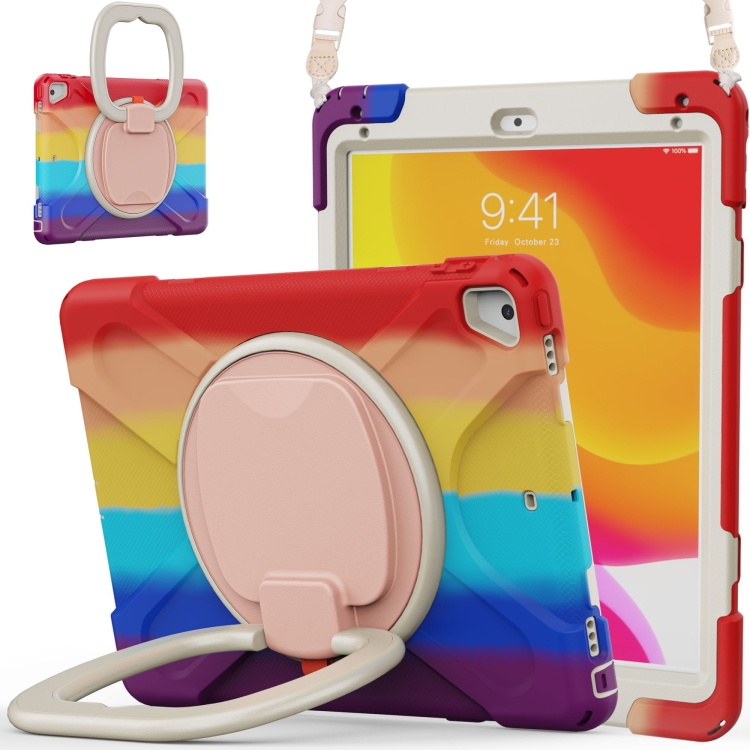 For iPad 9.7 inch (2018/2017) Silicone + PC Protective Case with Holder & Shoulder Strap(Colorful Red)
For iPad 9.7 inch (2018/2017) Silicone + PC Protective Case with Holder & Shoulder Strap(Colorful Red)
