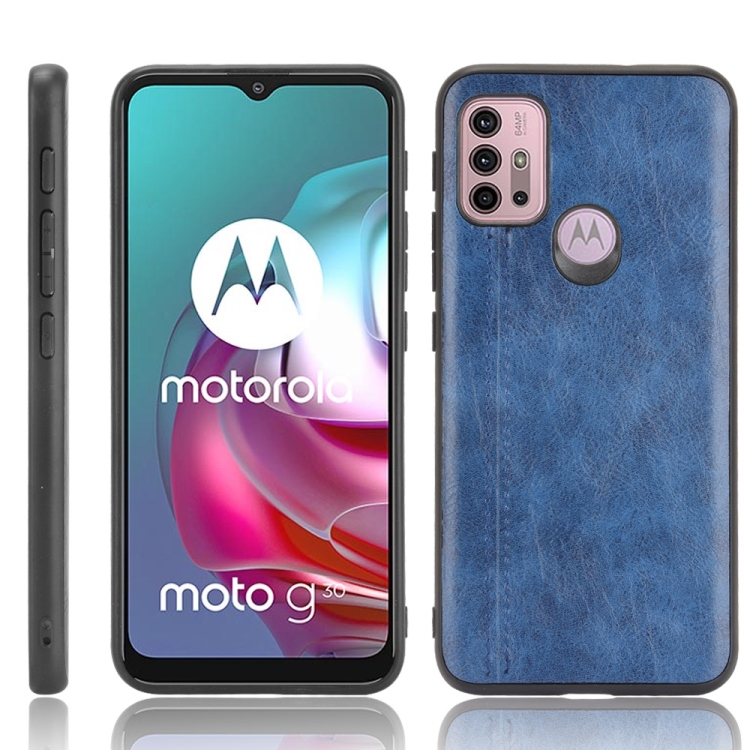 For Motorola Moto G30 / G10 Shockproof Sewing Cow Pattern Skin PC + PU + TPU Case(Blue)
For Motorola Moto G30 / G10 Shockproof Sewing Cow Pattern Skin PC + PU + TPU Case(Blue)