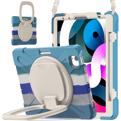 Silicone + PC Protective Case with Holder & Shoulder Strap For iPad Air 2022 / 2020 10.9(Colorful Blue)
Silicone + PC Protective Case with Holder & Shoulder Strap For iPad Air 2022 / 2020 10.9(Colorful Blue)